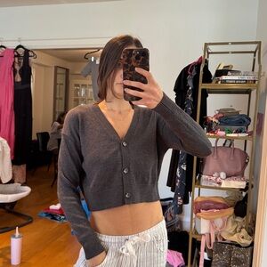 NWOT wilfred  Charcoal cropped  Cardigan